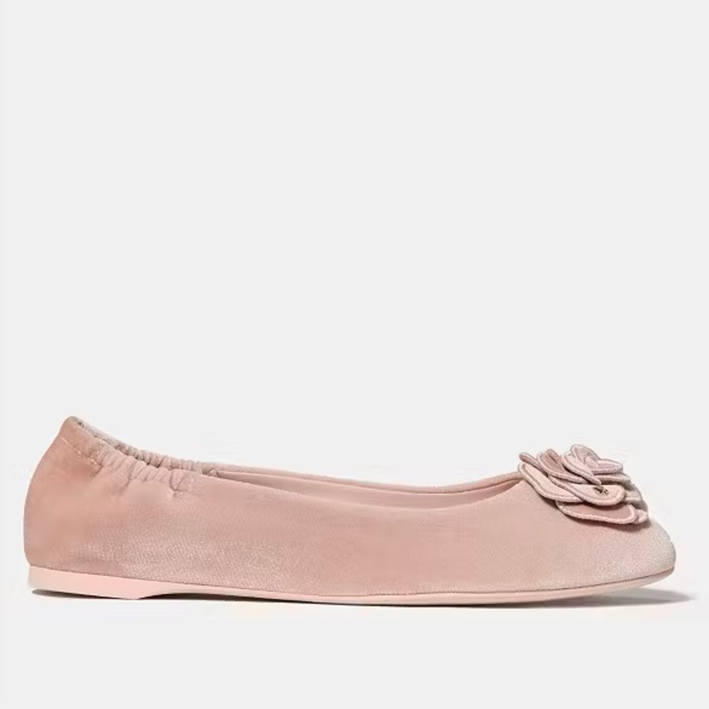♠️Kate Spade Flora Ballet Flat, Rose Smoke Pink NEW NIB - Picture 2 of 6